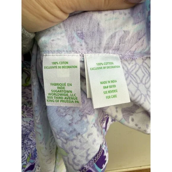 EUC LILLY PULITZER MULTI JUICY STORY PATCH CODY SHORT SLEEVE DRESS XS - Picture 4 of 4